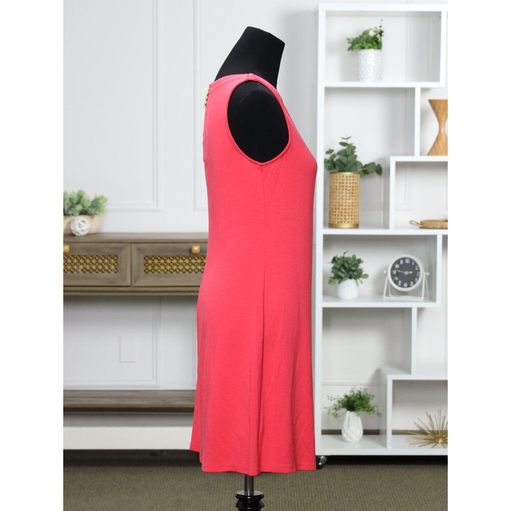 Tommy Bahama Sleeveless Shift Dress Pink Red Coastal Resort Vacation Small New - Picture 8 of 15